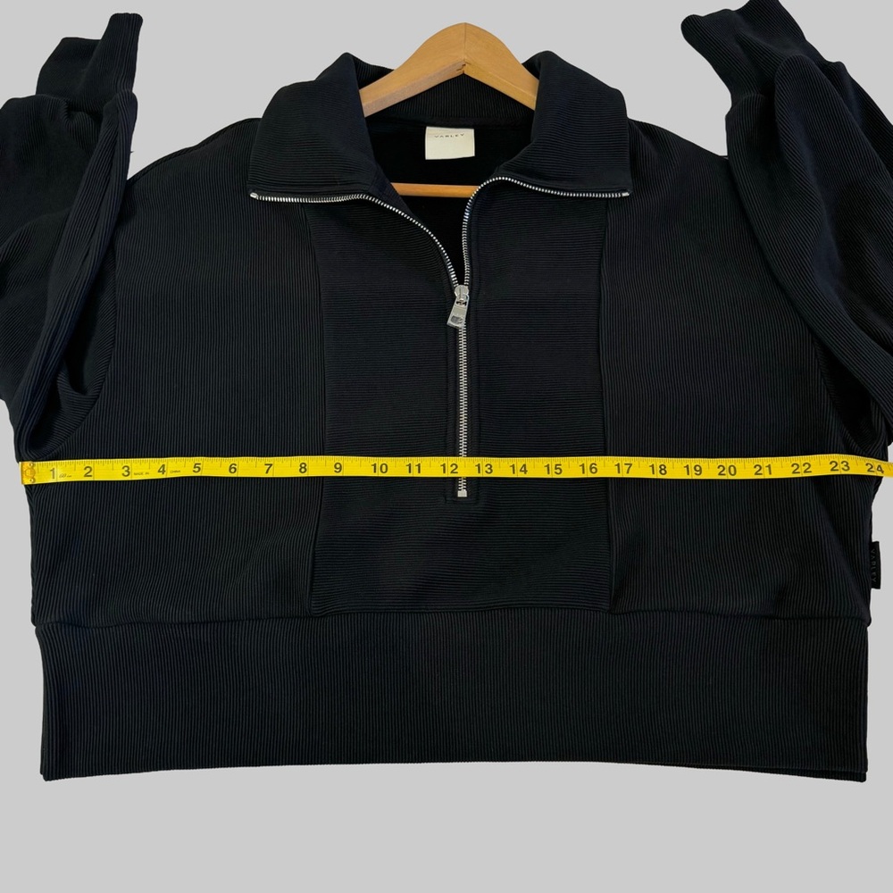 Varley Ramona Half Zip Sweater Black Athleisure Large - Picture 10 of 10